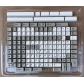 Grey White Red Russian 104+43 Cherry MX PBT Dye-subbed Keycaps Set for Mechanical Gaming Keyboard